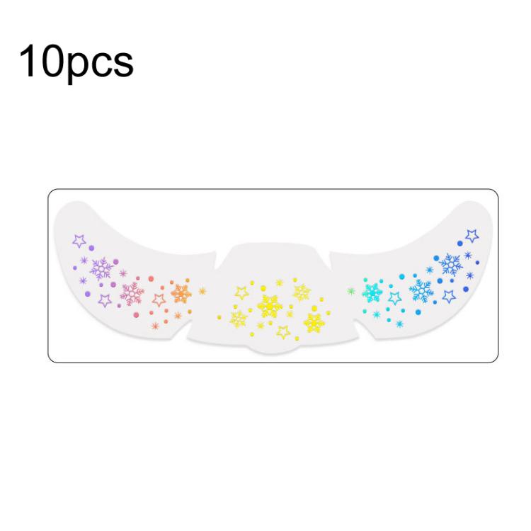 10pcs /Pack Laser Design Freckle Body Art Christmas Temporary Tattoos & Face Stickers QT-0209