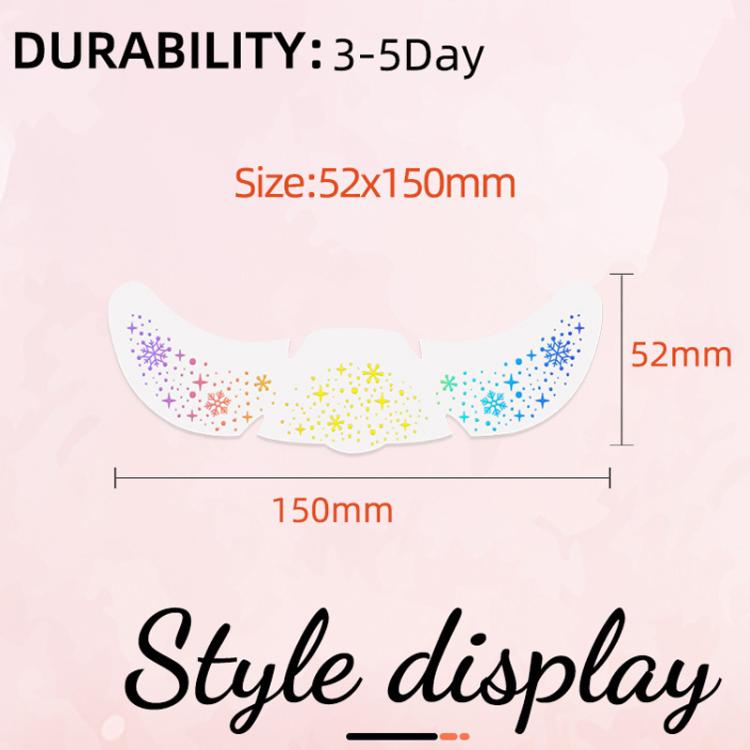 10pcs /Pack Laser Design Freckle Body Art Christmas Temporary Tattoos & Face Stickers QT-0201