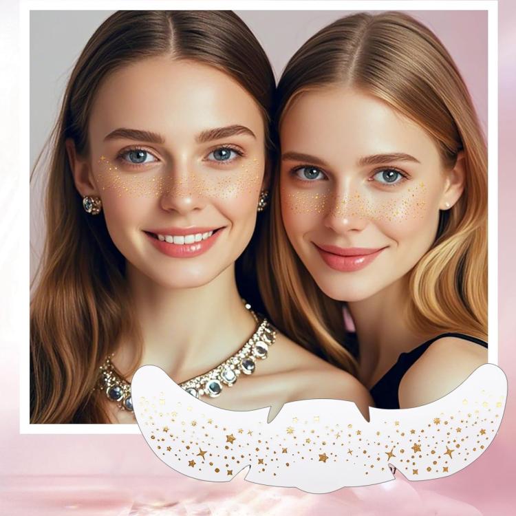8pcs /Pack Glitter Fake Freckle Temporary Tattoos Face Stickers for Parties, Cosplay & Festive Makeup