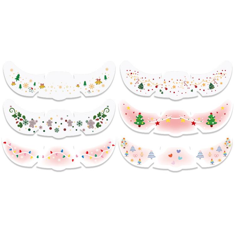 6pcs /Pack Christmas Realistic Fake Freckle Face Stickers Temporary Tattoos for Holiday Parties