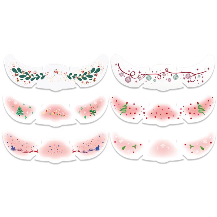 6pcs /Pack Christmas Realistic Fake Freckle Face Stickers Temporary Tattoos for Holiday Parties