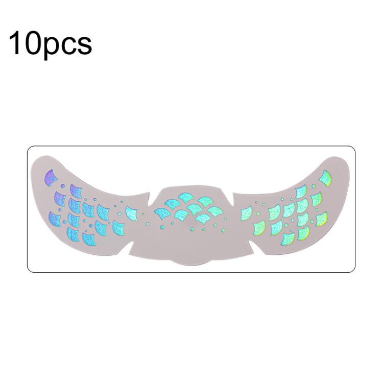 10pcs /Pack Waterproof Holographic Freckle Temporary Tattoos for Parties, Cosplay & Daily Makeup QT-0222