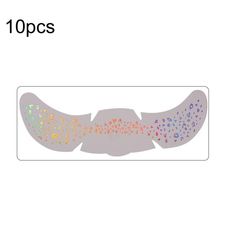10pcs /Pack Waterproof Holographic Freckle Temporary Tattoos for Parties, Cosplay & Daily Makeup QT-0226