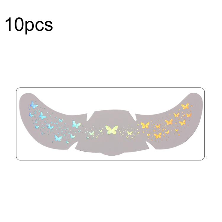 10pcs /Pack Waterproof Holographic Freckle Temporary Tattoos for Parties, Cosplay & Daily Makeup QT-0228