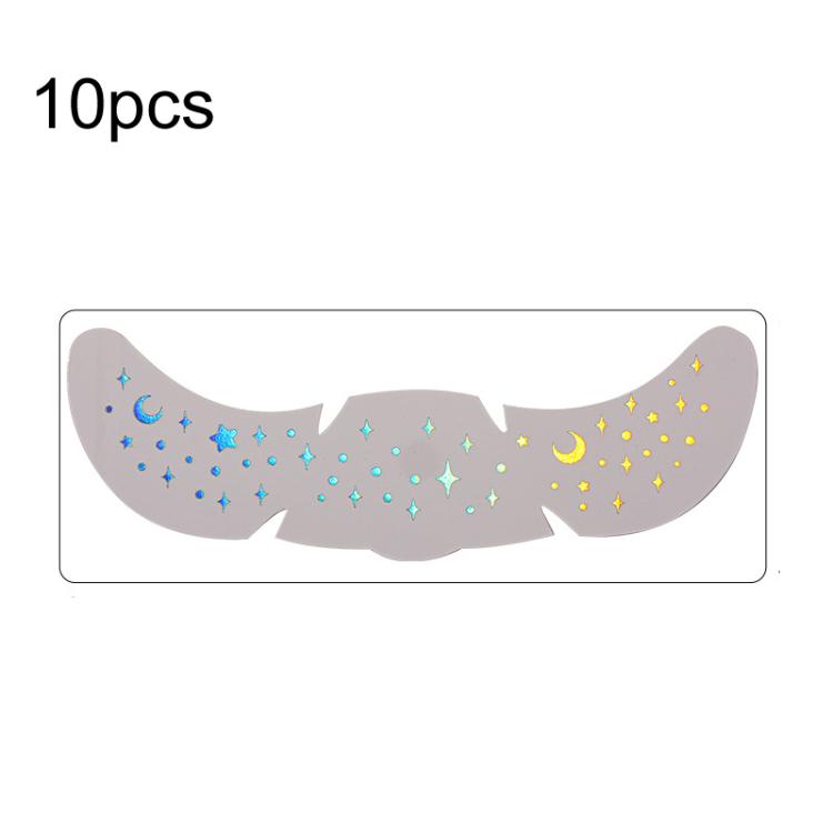 10pcs /Pack Waterproof Holographic Freckle Temporary Tattoos for Parties, Cosplay & Daily Makeup QT-0229