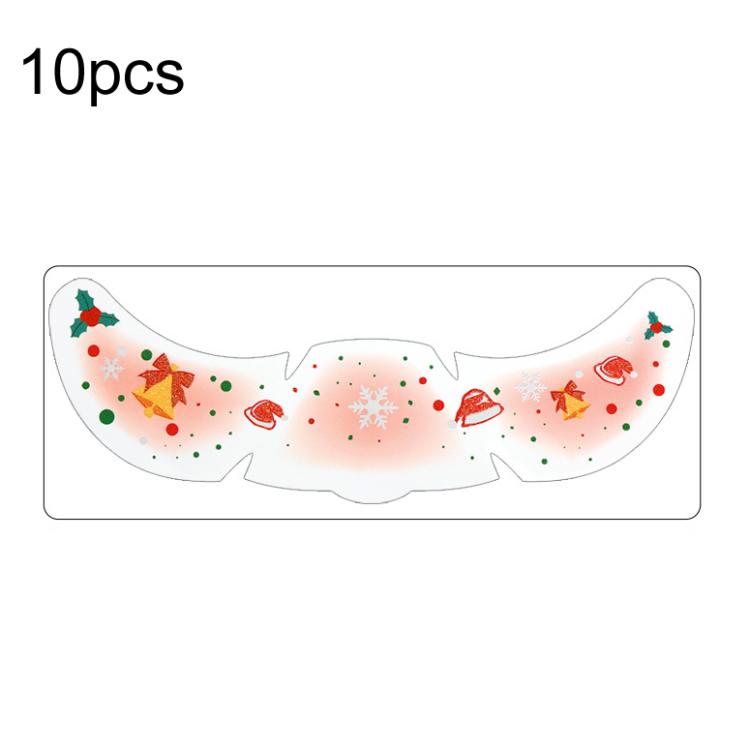 10pcs /Pack Metallic Glitter Christmas Face Stickers Freckle Temporary Tattoos for Kids Stage Makeup, Party Costume Accessories QT-0237