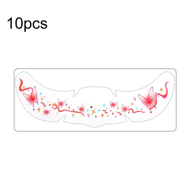 10pcs /Pack Metallic Glitter Christmas Face Stickers Freckle Temporary Tattoos for Kids Stage Makeup, Party Costume Accessories QT-0240