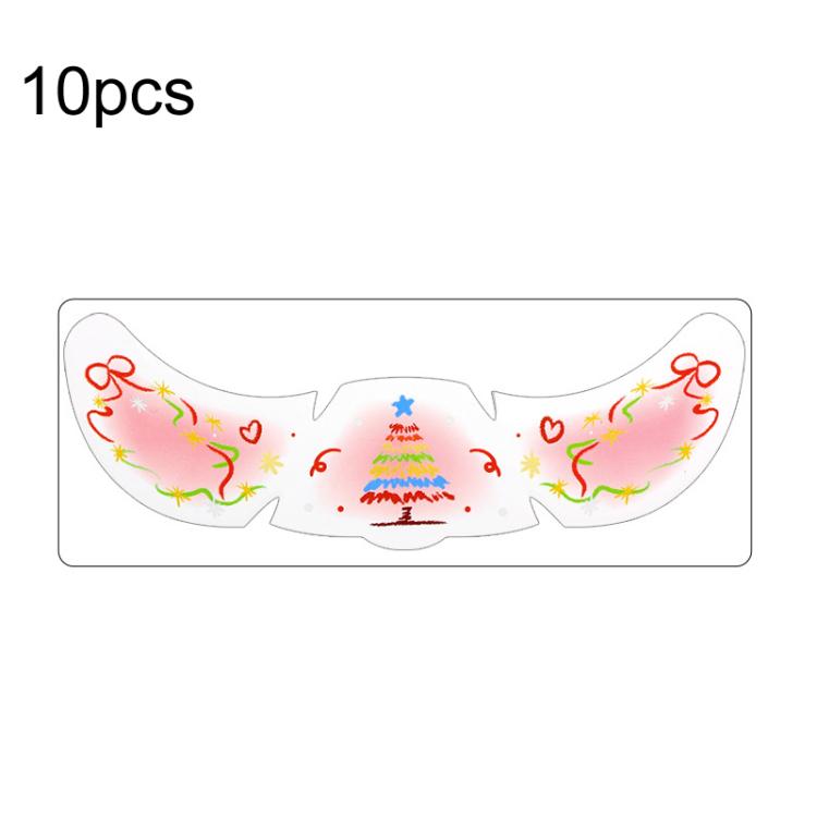 10pcs /Pack Metallic Glitter Christmas Face Stickers Freckle Temporary Tattoos for Kids Stage Makeup, Party Costume Accessories QT-0248