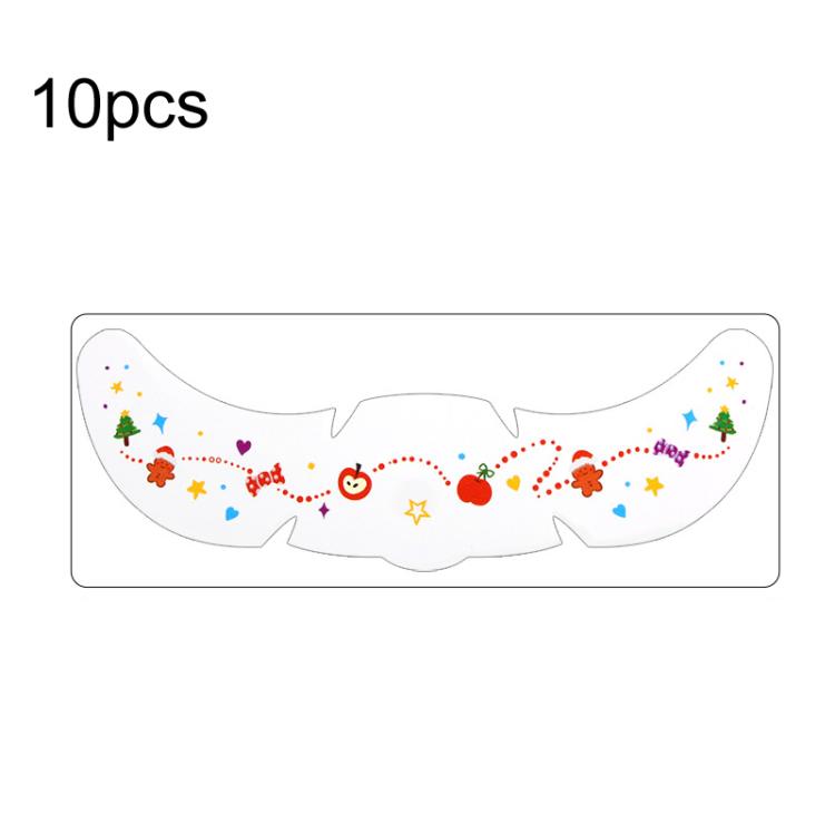 10pcs /Pack Metallic Glitter Christmas Face Stickers Freckle Temporary Tattoos for Kids Stage Makeup, Party Costume Accessories QT-0250