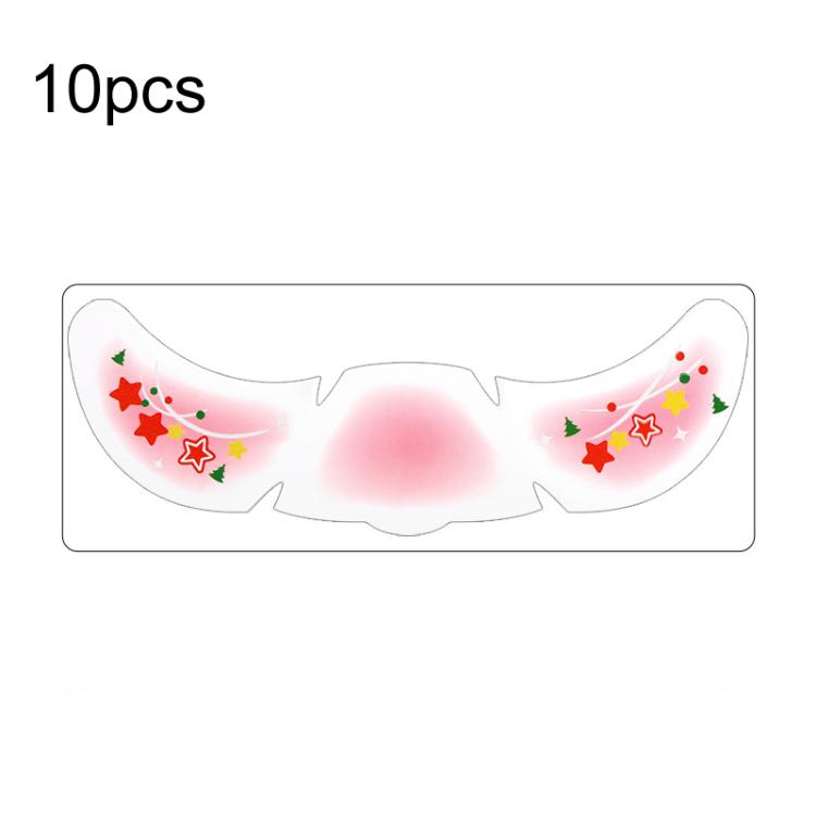 10pcs /Pack Metallic Glitter Christmas Face Stickers Freckle Temporary Tattoos for Kids Stage Makeup, Party Costume Accessories QT-0251