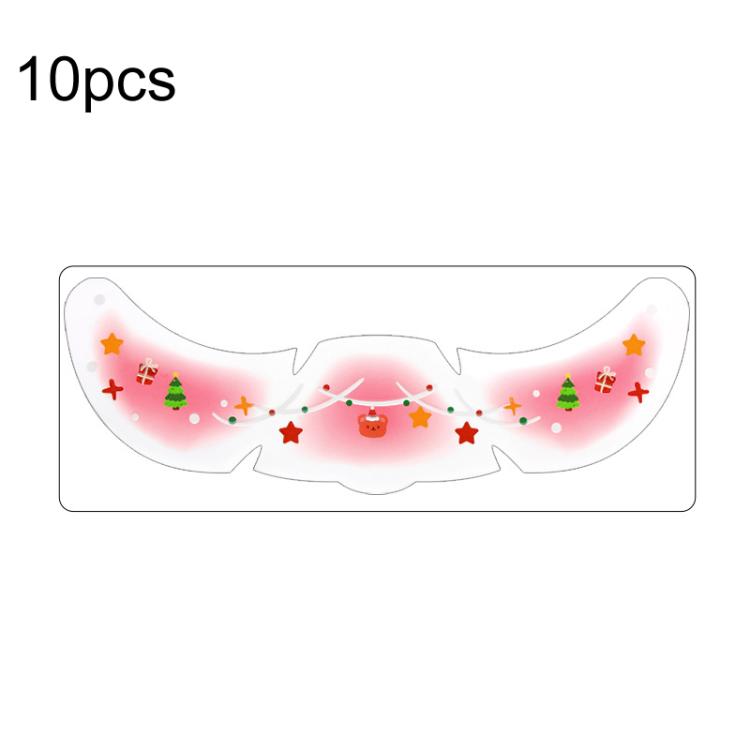 10pcs /Pack Metallic Glitter Christmas Face Stickers Freckle Temporary Tattoos for Kids Stage Makeup, Party Costume Accessories QT-0252