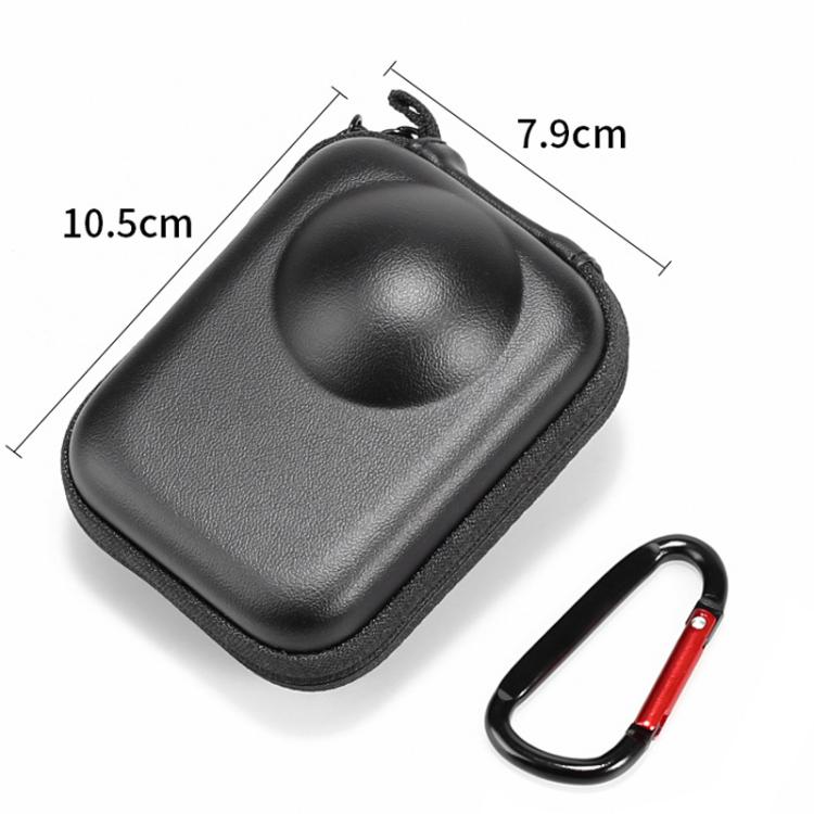 For DJI Osmo 360 Carrying Case EVA Hard Shell Protective Bag with Carabiner Clip - Black