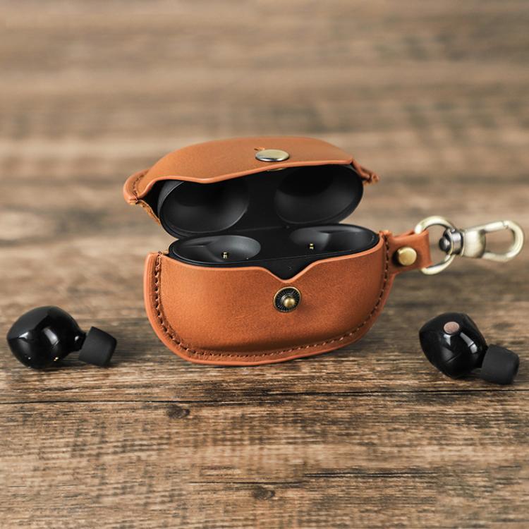 For Sony WF-1000XM5 CONTACTS FAMILY CF1183 Leather Hook Portable Earphone Case