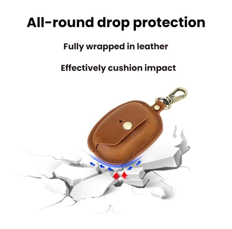 For Sony WF-1000XM5 CONTACTS FAMILY CF1183 Leather Hook Portable Earphone Case