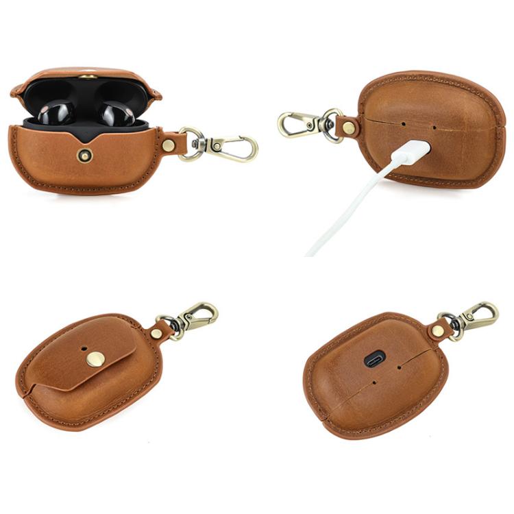 For Sony WF-1000XM5 CONTACTS FAMILY CF1183 Leather Hook Portable Earphone Case