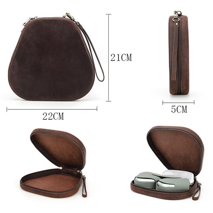 For AirPods Max 2 / Max CONTACTS FAMILY CF1127 Headphone Protective Cover With Wrist Zipper Headphone Bag - Coffee
