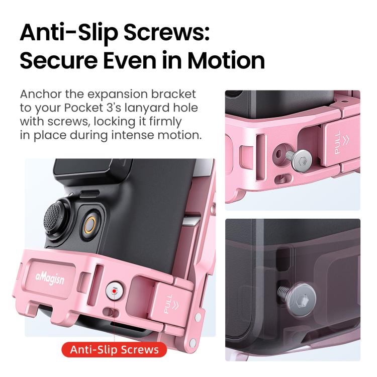 For DJI Pocket 3 aMagisn Mantis Extension Frame Magnetic Mount for Hands-Free Vlogging