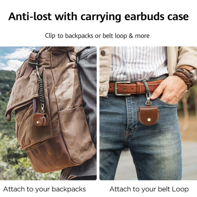 For Huawei FreeClip CONTACTS FAMILY CF1195 Leather Flip Type With Hook Bluetooth Earphone Case
