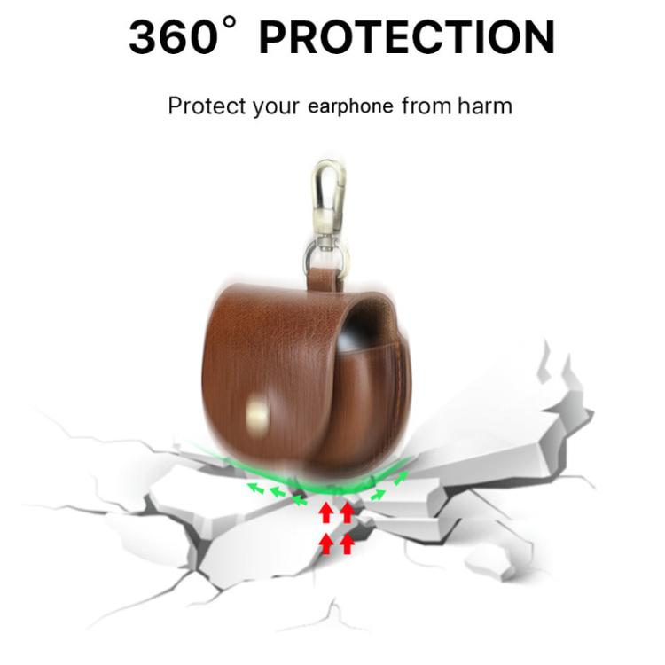 For Huawei FreeClip CONTACTS FAMILY CF1195 Leather Flip Type With Hook Bluetooth Earphone Case