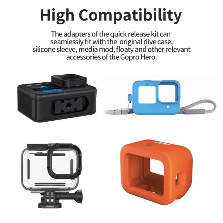 aMagisn Magnetic Quick Release Adapter for GoPro HERO13/12/11/10/9/8/11 Mini/MAX 2-in-1 Kit