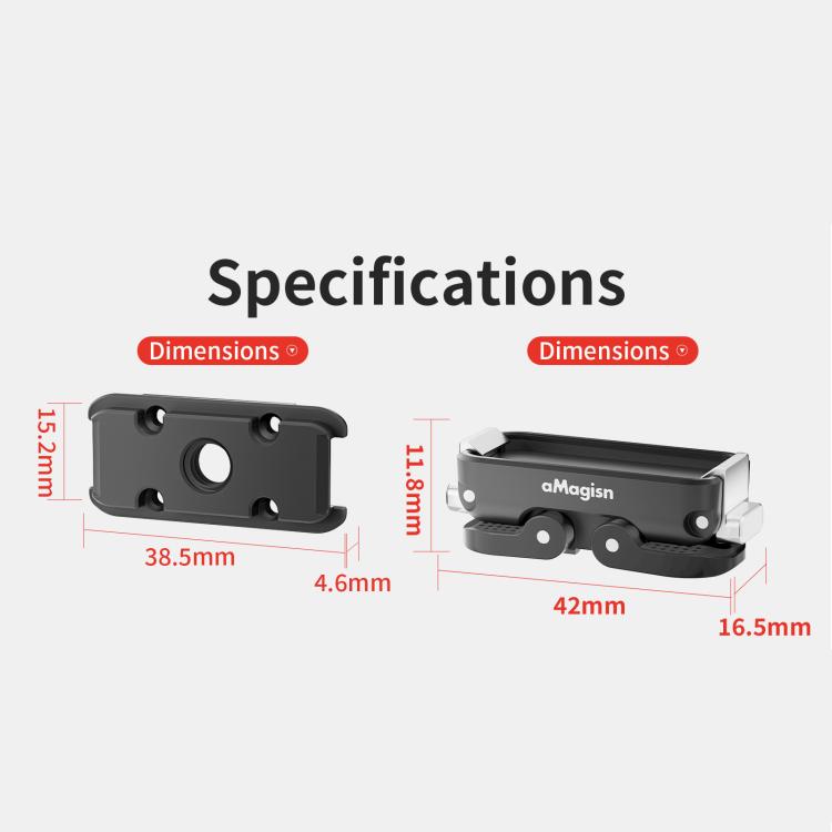 aMagisn Magnetic Quick Release Adapter for GoPro HERO13/12/11/10/9/8/11 Mini/MAX 2-in-1 Kit