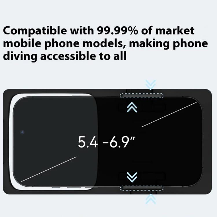 TELESIN P4-WTP-06 5.4-6.9 inch Mobile Phone Universal Diving Photography Handle 20M Bluetooth Waterproof Case