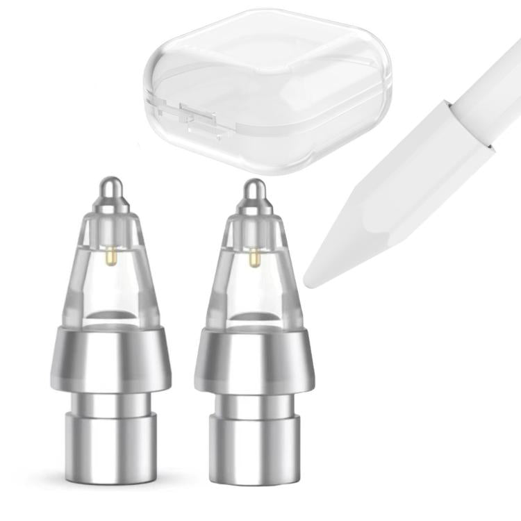 2pcs AhaStyle WG155 Replaceable Durable Metal Pen Tip, For Apple Pencil Pro / USB-C / 2 / 1