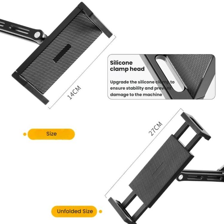 4-12.9 Inch Aluminum Alloy Rotating Cantilever Wall Mount For Phones And Tablets, Style: Short Version