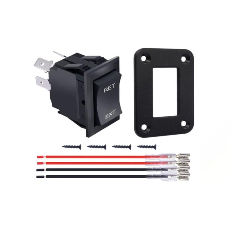 4 Pin DPDT 20A/12V DC Panel Rocker Toggle Switch, Specification: Jumper Wires
