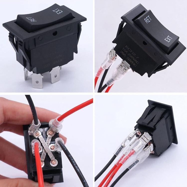 4 Pin DPDT 20A/12V DC Panel Rocker Toggle Switch, Specification: KCD2-7