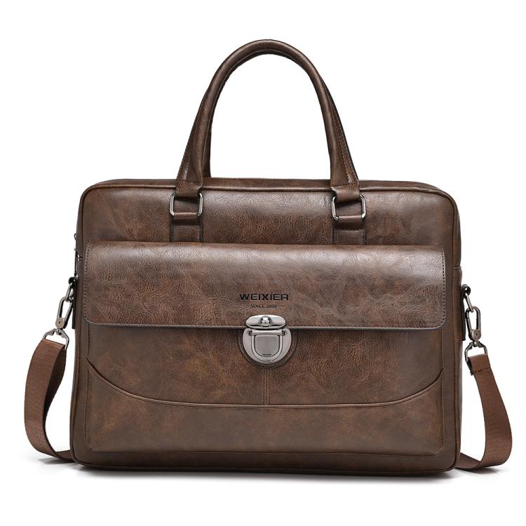WEIXIER T616 Men Commuter Briefcase Large Capacity Document Laptop Bag