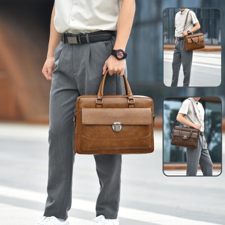 WEIXIER T616 Men Commuter Briefcase Large Capacity Document Laptop Bag