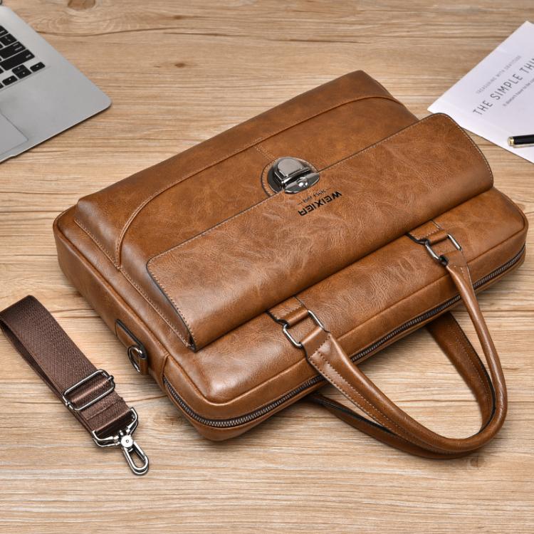 WEIXIER T616 Men Commuter Briefcase Large Capacity Document Laptop Bag