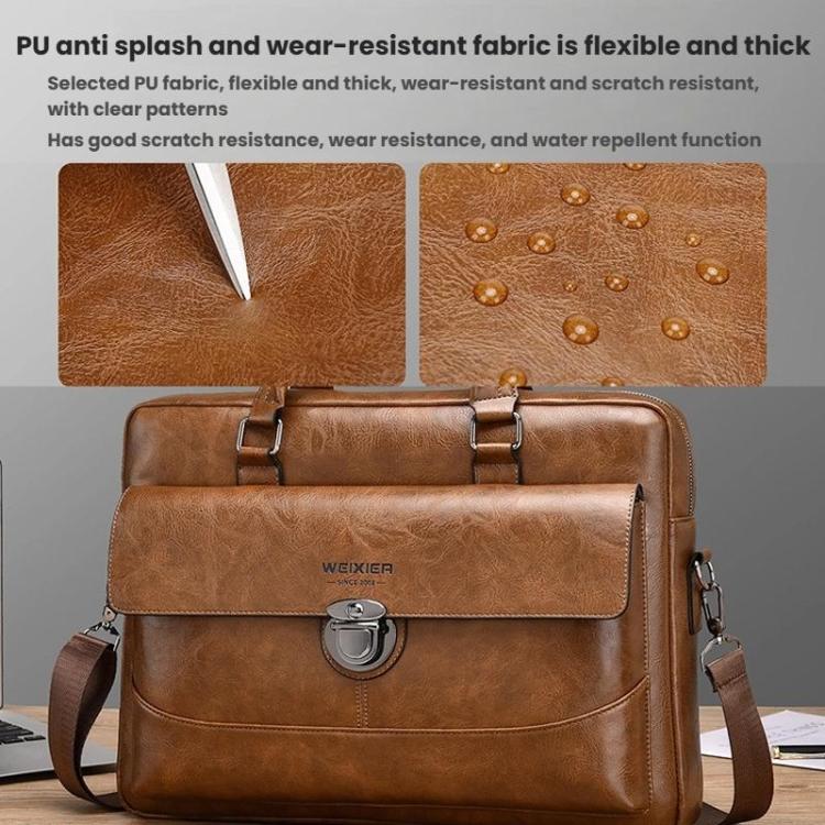 WEIXIER T616 Men Commuter Briefcase Large Capacity Document Laptop Bag