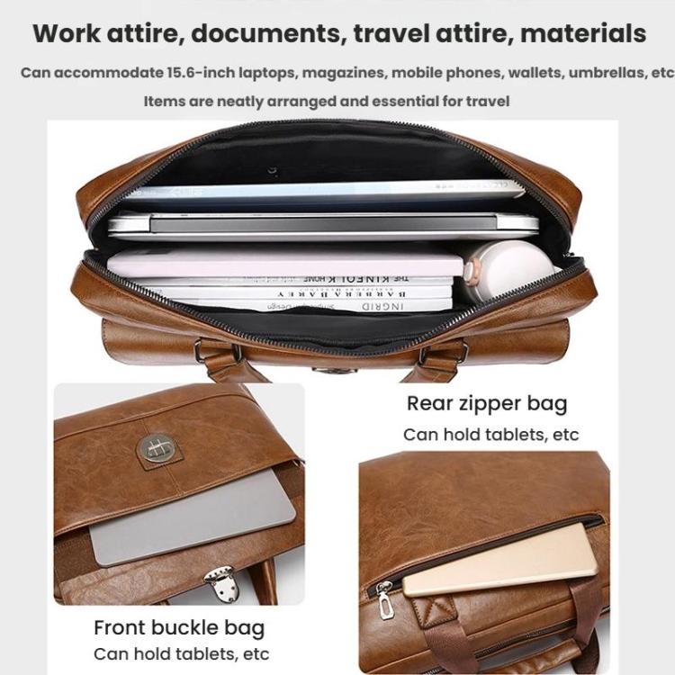 WEIXIER T616 Men Commuter Briefcase Large Capacity Document Laptop Bag