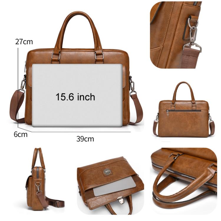 WEIXIER T616 Men Commuter Briefcase Large Capacity Document Laptop Bag