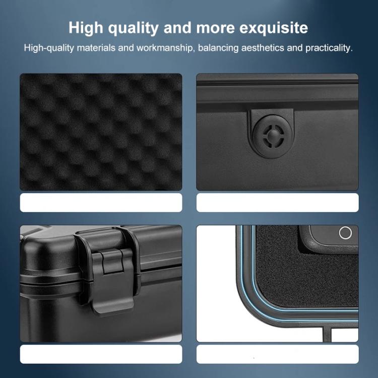 For DJI OSMO 360 BRDRC Panoramic Cameras Waterproof Portable Suitcase - Black