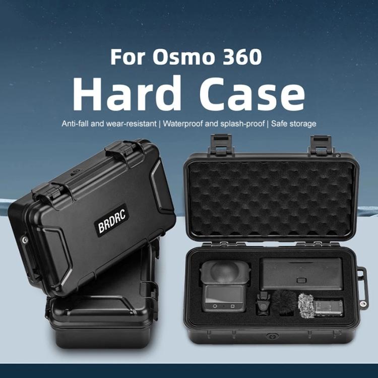 For DJI OSMO 360 BRDRC Panoramic Cameras Waterproof Portable Suitcase - Black
