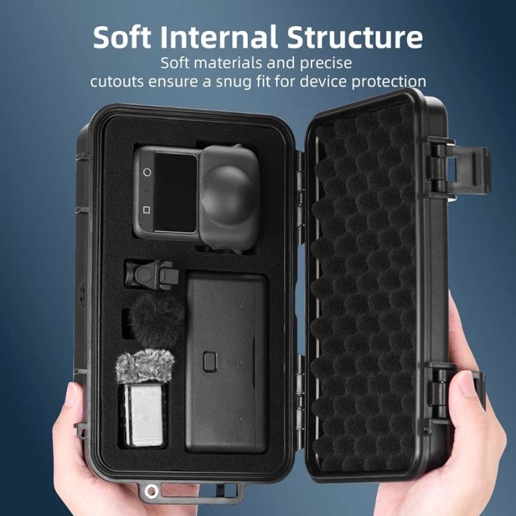 For DJI OSMO 360 BRDRC Panoramic Cameras Waterproof Portable Suitcase - Black