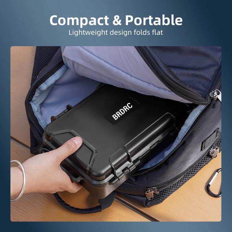 For DJI OSMO 360 BRDRC Panoramic Cameras Waterproof Portable Suitcase - Black