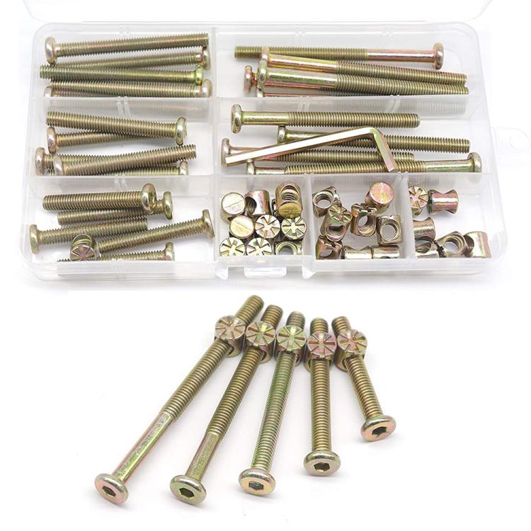 50pcs /Set M6 Colored Zinc Round Head Hexagon Socket Screw Set - 410g