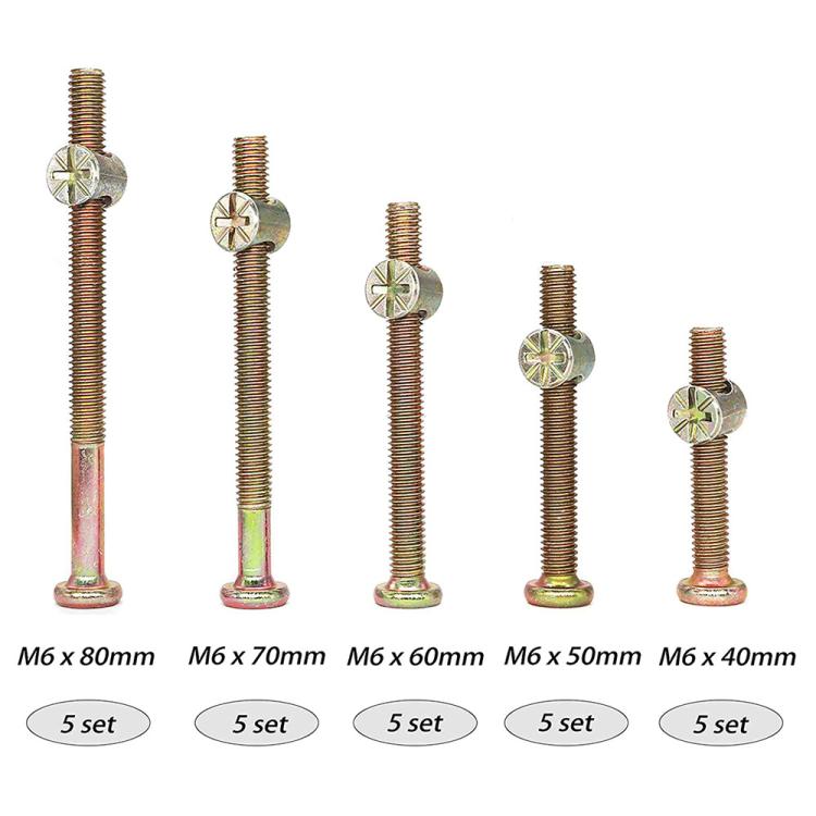 50pcs /Set M6 Colored Zinc Round Head Hexagon Socket Screw Set - 410g