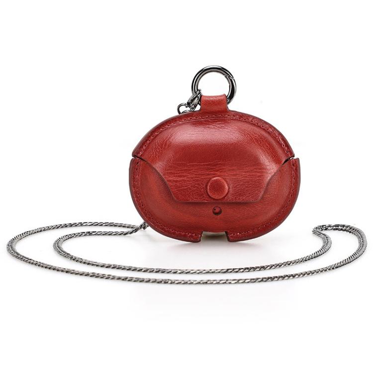 For Beats Studio Buds CONTACTS FAMILY CF1136B Leather Chain Bluetooth Earphone Protective Case