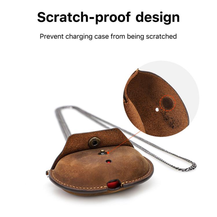 For Beats Studio Buds CONTACTS FAMILY CF1136B Leather Chain Bluetooth Earphone Protective Case