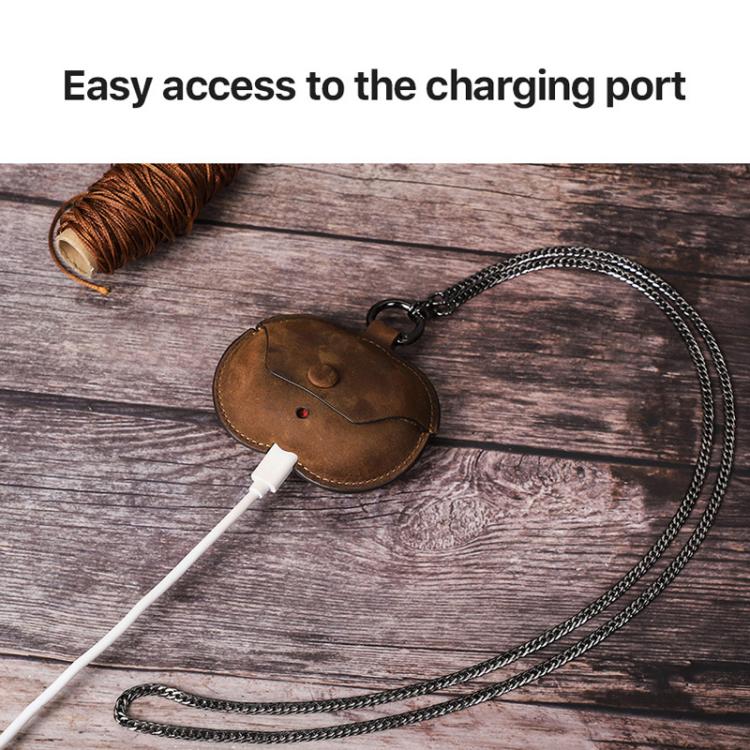 For Beats Studio Buds CONTACTS FAMILY CF1136B Leather Chain Bluetooth Earphone Protective Case