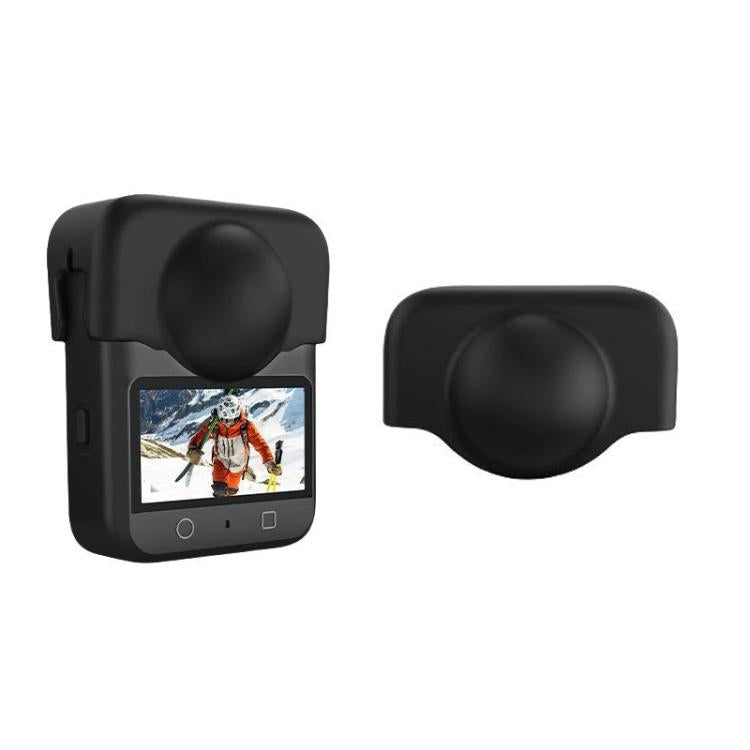 For DJI Osmo 360 Camera Silicone Lens Cap Dustproof & Anti-Scratch Lens Cover Protector - Black
