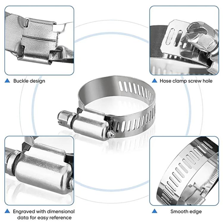 40pcs /Set Stainless Steel American-Style Heavy-Duty Clamp Kit - 303g
