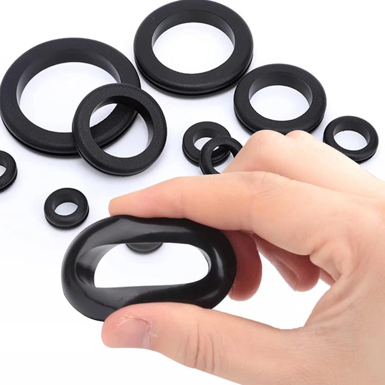 260pcs /Set Double-Sided O-Ring Rubber Sealing Waterproof Conduit Rings - Black