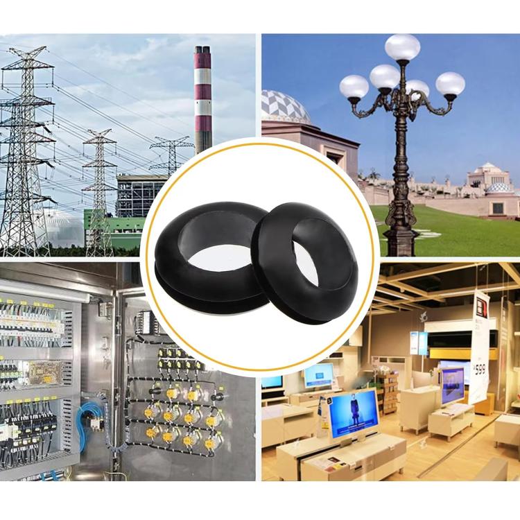 260pcs /Set Double-Sided O-Ring Rubber Sealing Waterproof Conduit Rings - Black