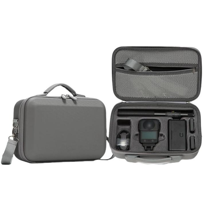 For DJI Osmo 360 Adventure Combo Flymile PU Leather Shoulder Bag Waterproof Crossbody Sling Bag - Gray